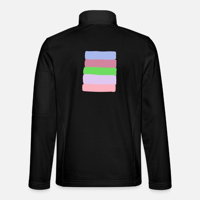 Pastellstreifen-Stack Unisex Softshelljacke