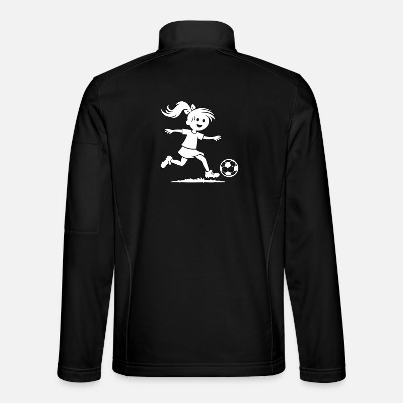 Fussball Mädchen - Unisex Softshelljacke - Schwarz