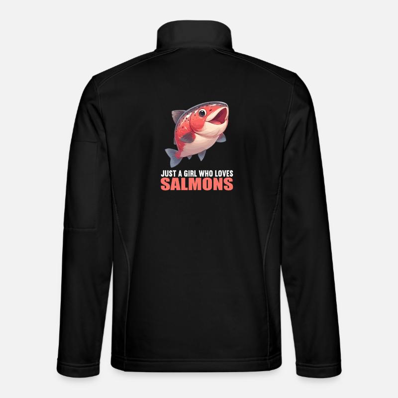 Lachse Lachs - Unisex Softshelljacke - Schwarz
