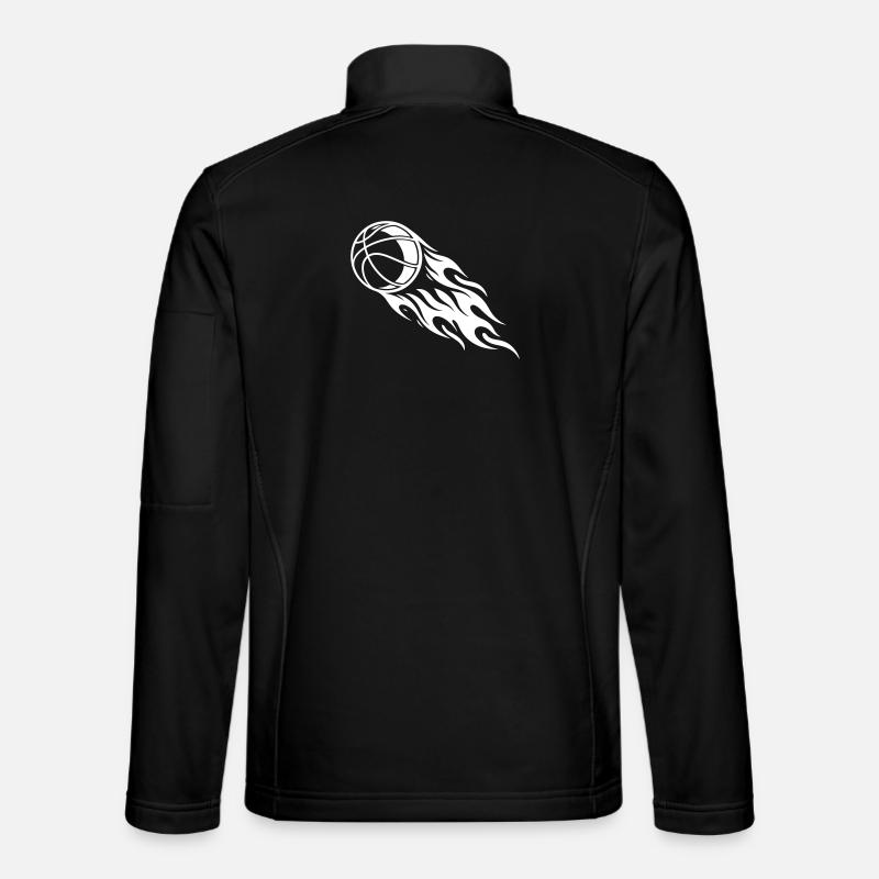 Basketball Fire - Unisex Softshell Jacket - black