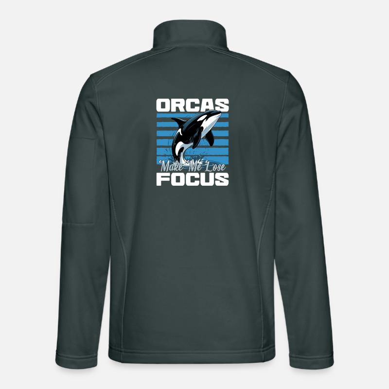Orca drôle Veste en tissu softshell Unisexe