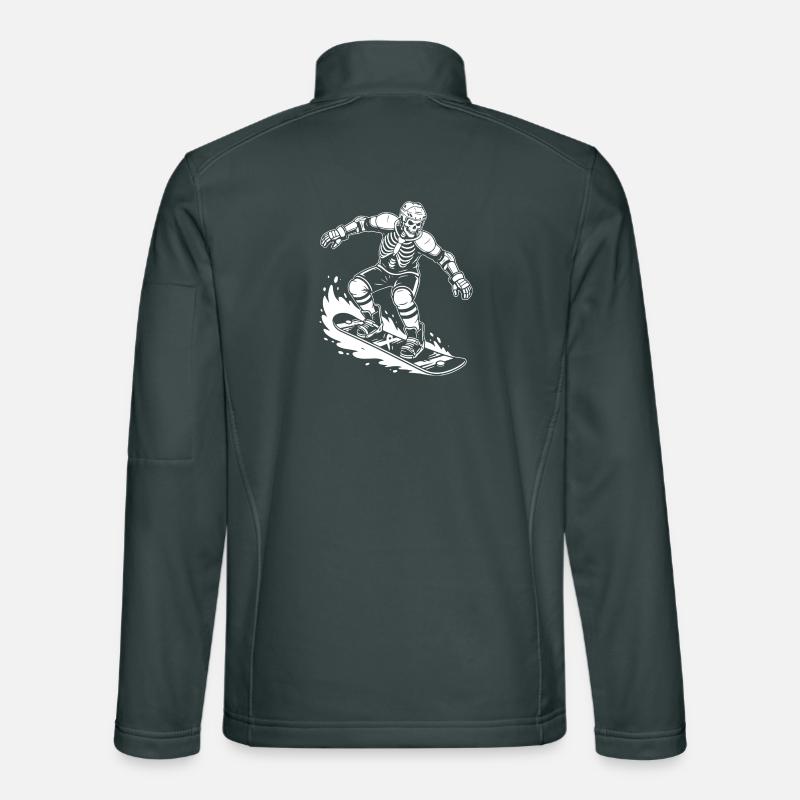 Skeleton auf Snowboard Wave Rider Unisex Softshelljacke