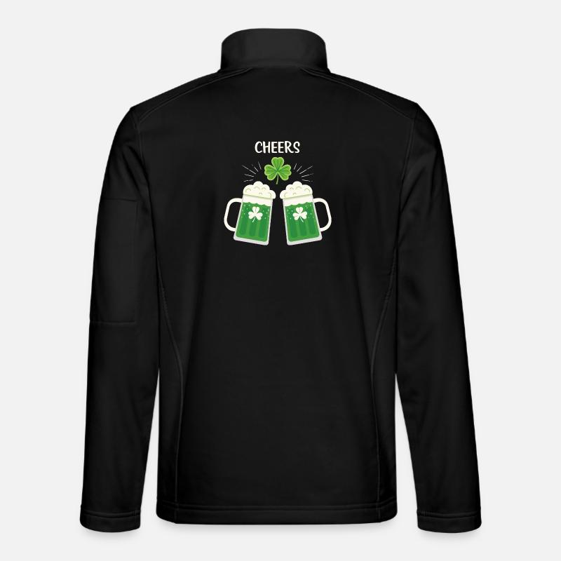 Pints and Clovers in Celebration - Unisex Softshell Jacket - black