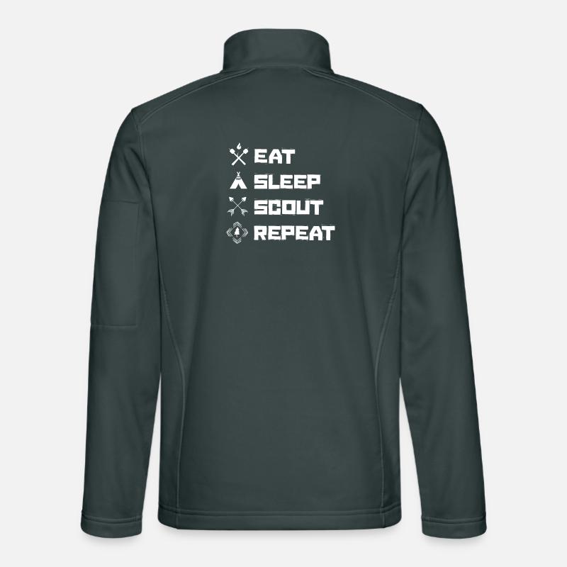 Eat Sleep Scout Repeat Scouting Hobby Unisex Softshell Jacket