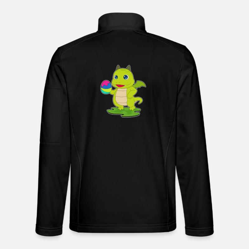 Drache Ostern Osterei - Unisex Softshelljacke - Schwarz