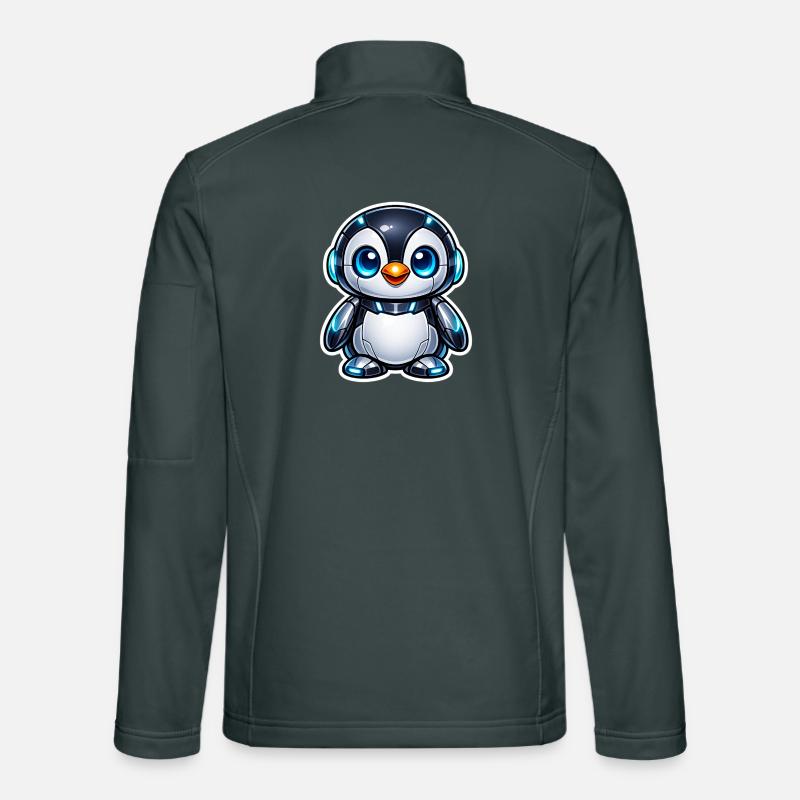 Futuristic penguin robot Unisex Softshell Jacket