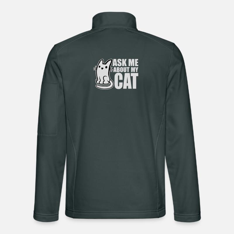 Demandez-moi pour mon chat Chat Amour des animaux Animaux Veste en tissu softshell Unisexe
