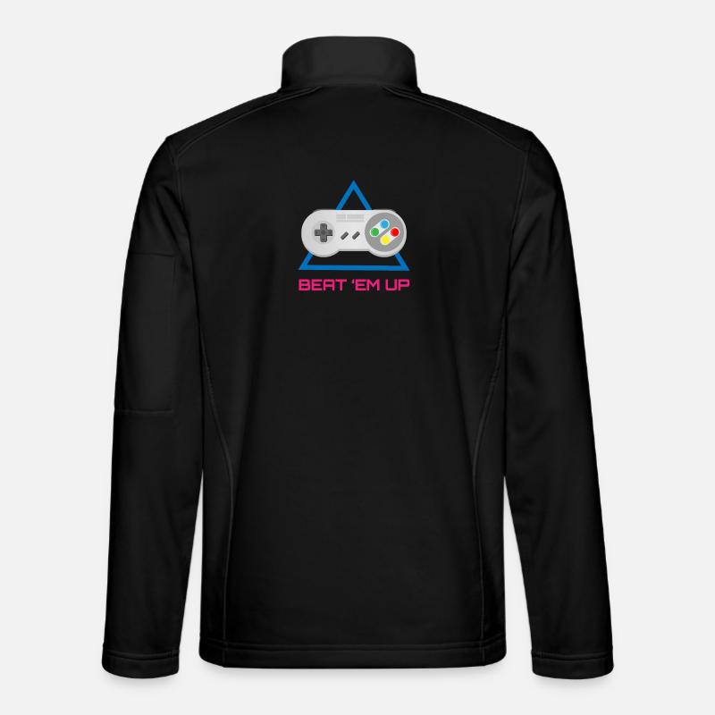 Retro-Gaming – Neon - Unisex Softshelljacke - Schwarz