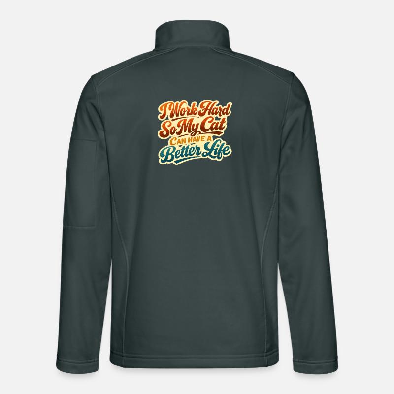 Ich arbeite hart damit meine Katze Luxusleben hat Unisex Softshelljacke