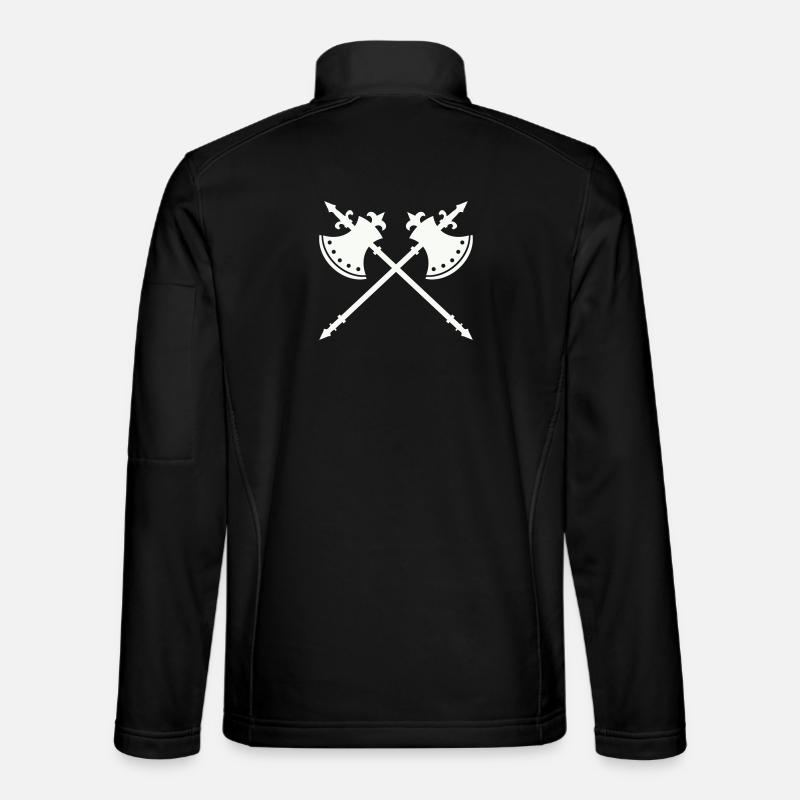 Crossing War Axes - Unisex Softshell Jacket - black