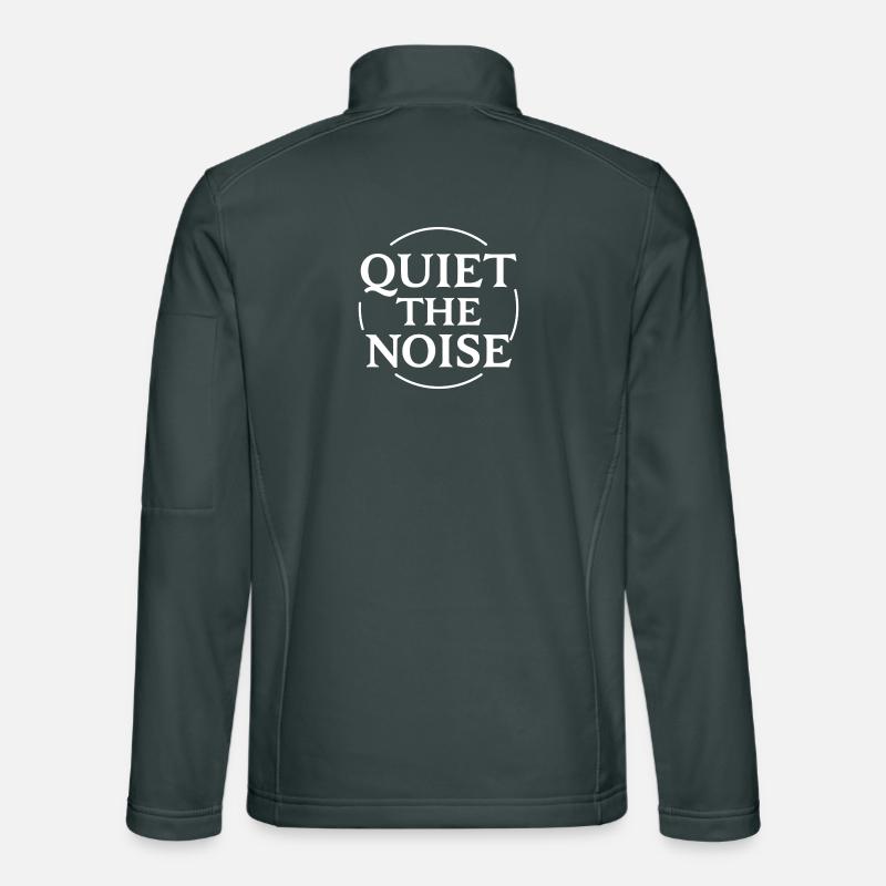 Quiet the Noise Statement in a Circle for Focus Unisex Softshell Jacket