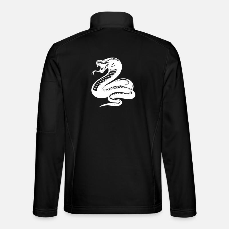 Snake Python Silhouette - Unisex Softshell Jacket - black