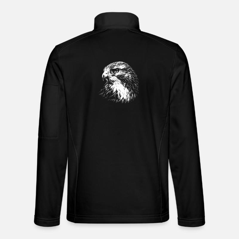 Falcon – graphismes au crayon blanc - Veste en tissu softshell Unisexe - noir