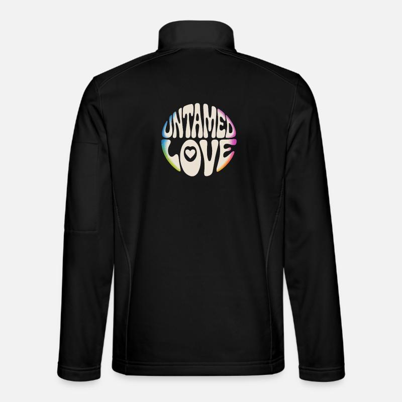 Untamed Love Retro Lettering - Unisex Softshell Jacket - black