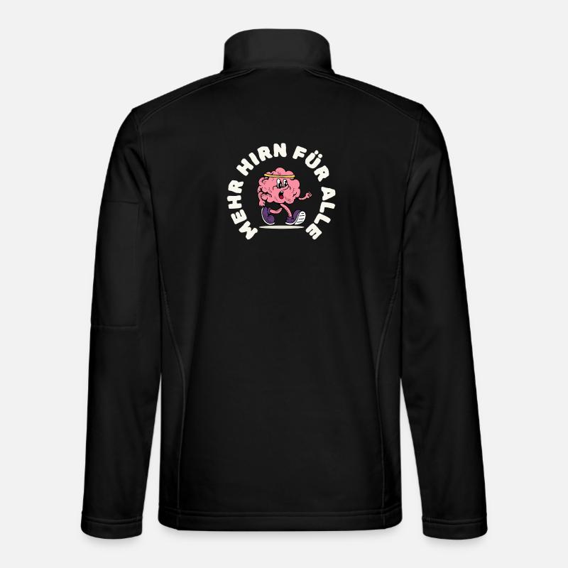 Laufendes Gehirn mit Stirnband - Unisex Softshelljacke - Schwarz