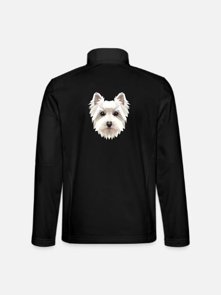 Petit chien maltais aime le doux maltais - Veste en tissu softshell Unisexe - noir - Dos