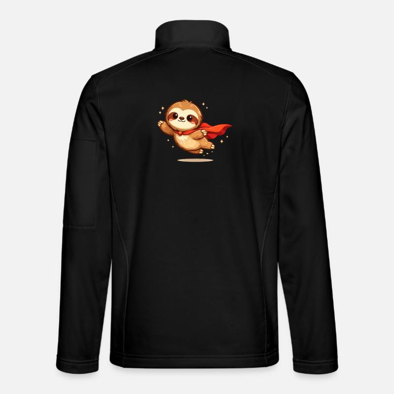 Minihero Sloth – Super Sloth - Unisex Softshell Jacket - black