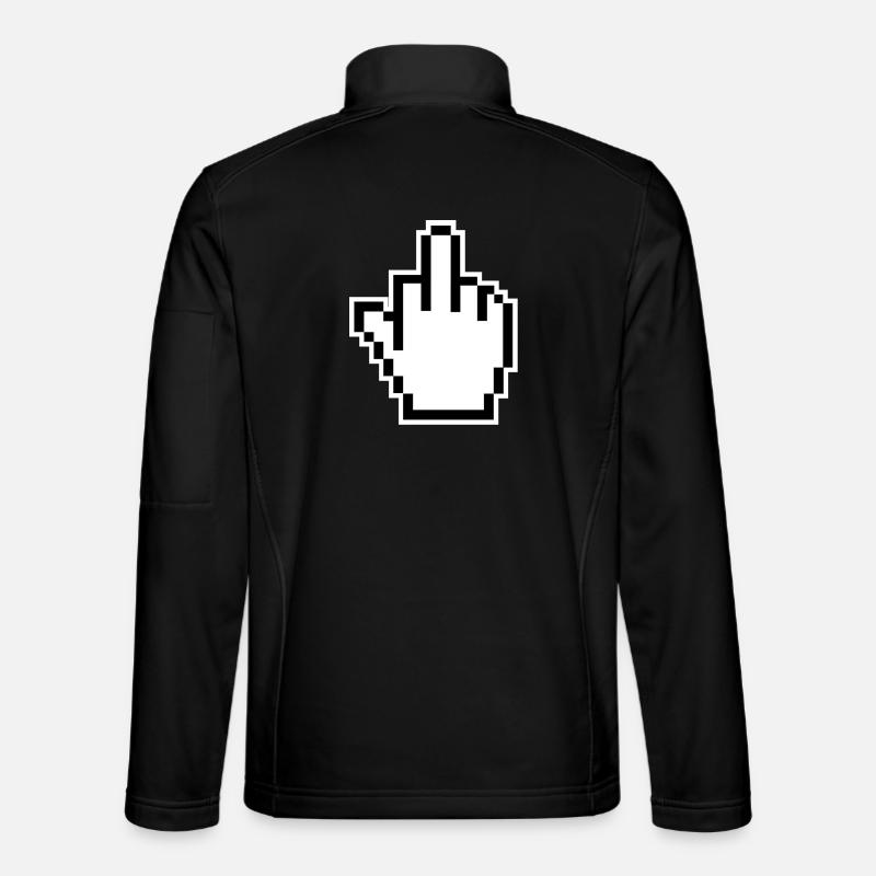 Mittelfinger Cursor Middlefinger - Unisex Softshelljacke - Schwarz