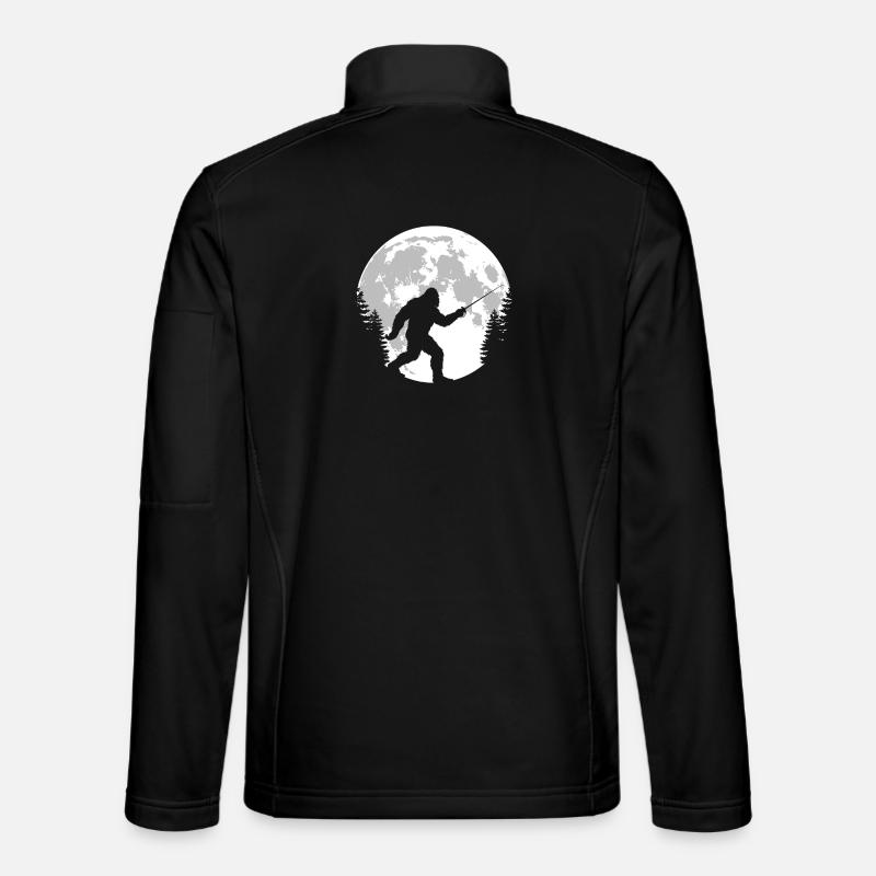 Bigfoot Fechten Silhouette - Unisex Softshelljacke - Schwarz