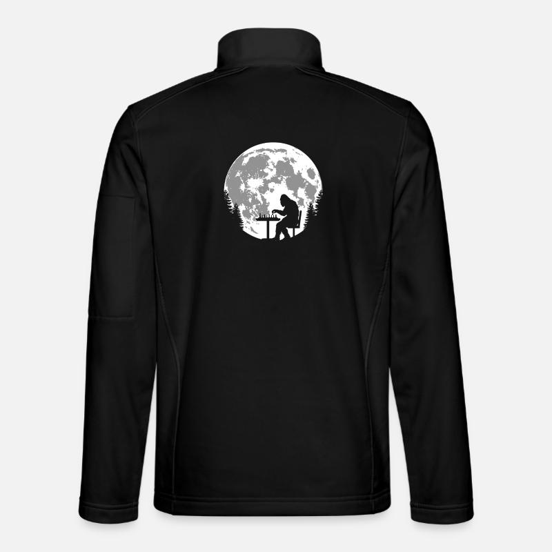 Bigfoot Chess - Unisex Softshell Jacket - black