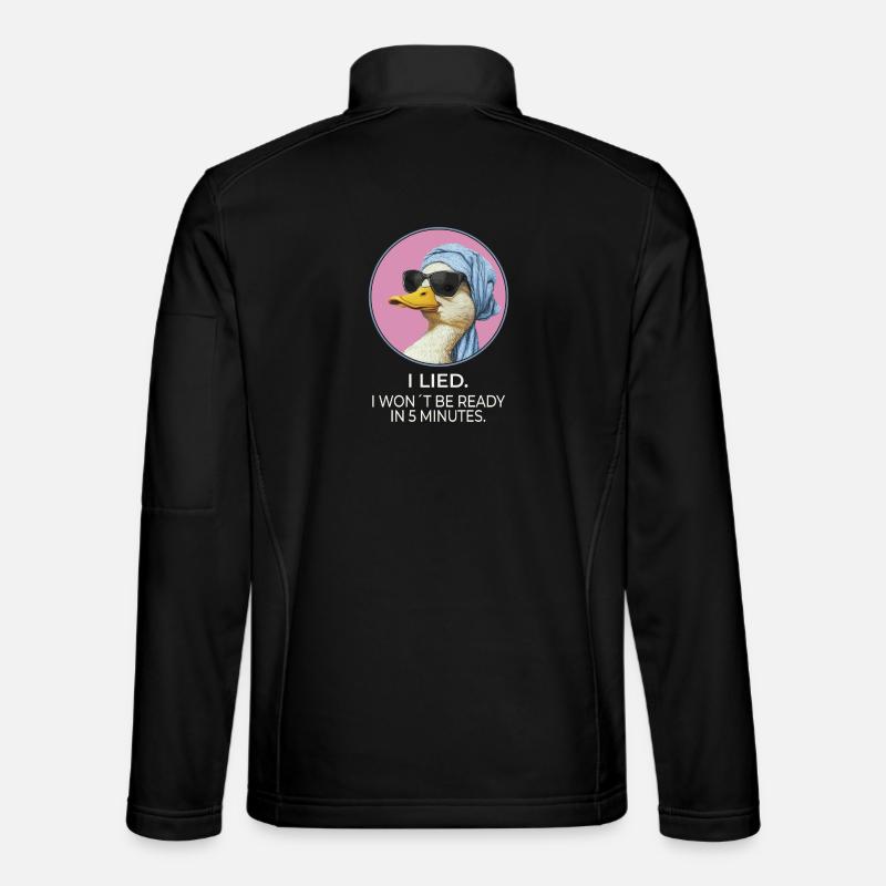 I Lied Duck – Lustiges Statement Design Unisex Softshelljacke