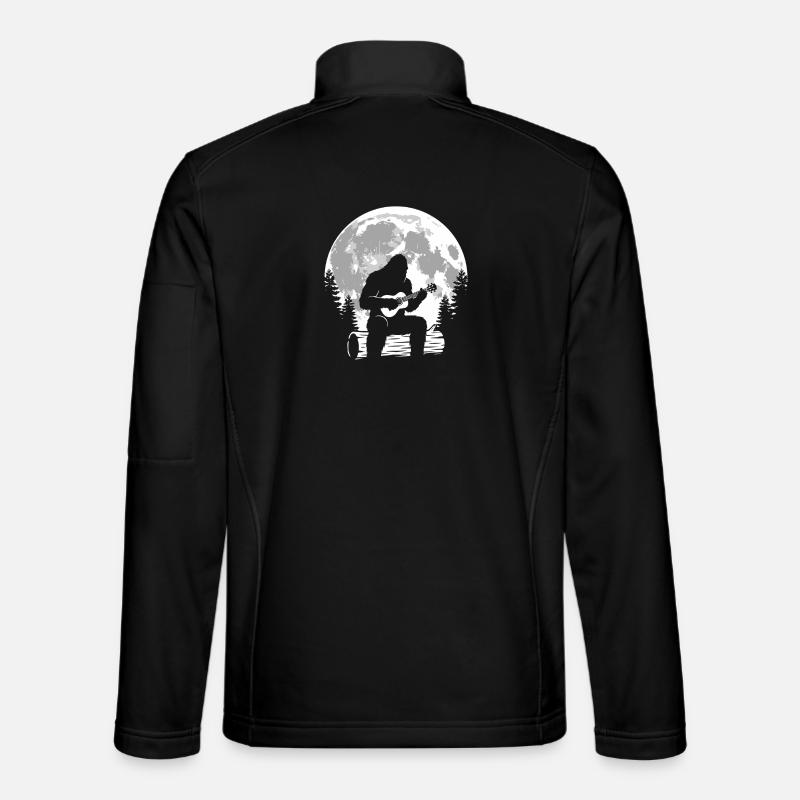 Bigfoot plays ukulele - Unisex Softshell Jacket - black