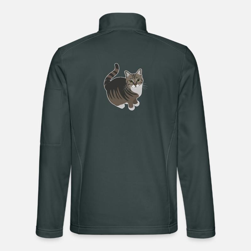 tabby cat with white paws Unisex Softshell Jacket