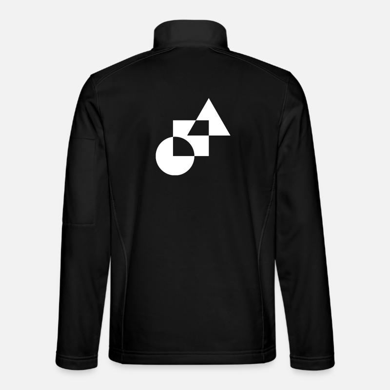 Monochrome Geometric Mosaic - Unisex Softshell Jacket - black