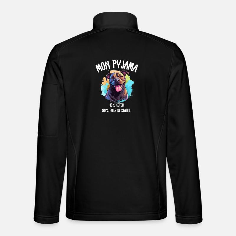 Lustige Hundestaff-Schlafanzüge - Unisex Softshelljacke - Schwarz