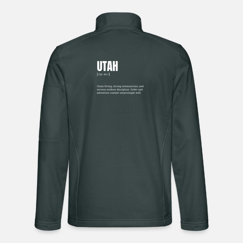 Aventure typographique audacieuse de l’Utah Veste en tissu softshell Unisexe