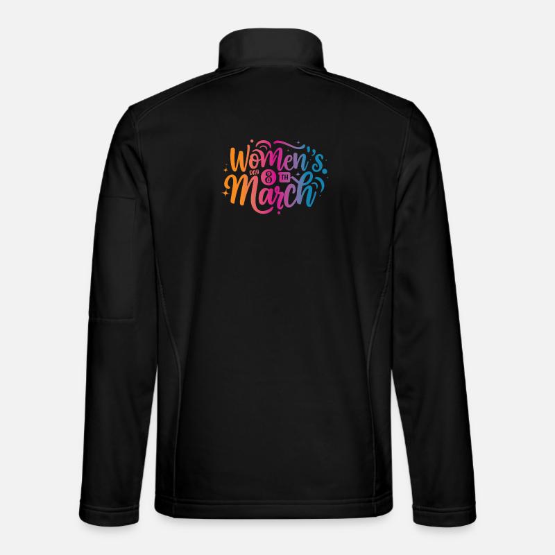 Women Day 8th March - Unisex Softshell Jacket - black