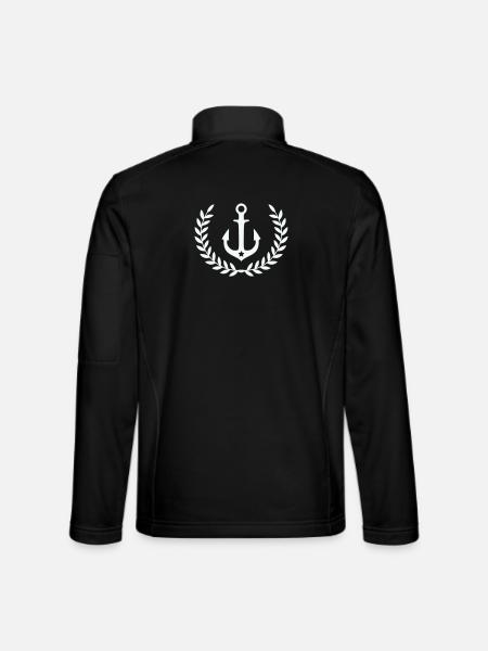 Ancre dans la couronne de laurier - Veste en tissu softshell Unisexe - noir - Dos