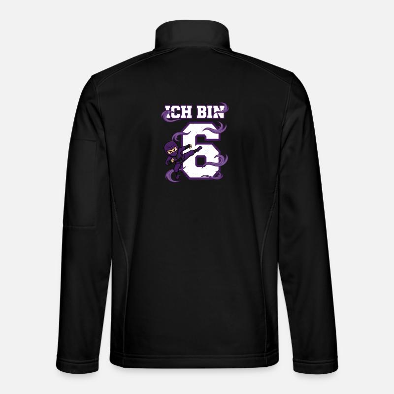 I'm 6 Ninja 6th Birthday Purple Karate Unisex Softshell Jacket