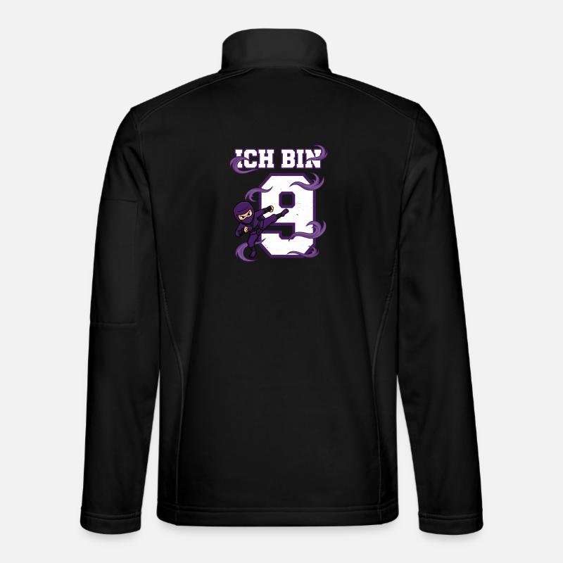 I'm 9 Ninja 9th Birthday Purple Karate Unisex Softshell Jacket