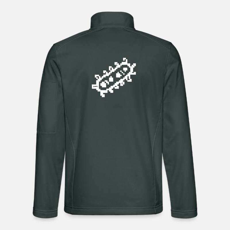 Bacteria Rods Pixel Germ Unisex Softshell Jacket