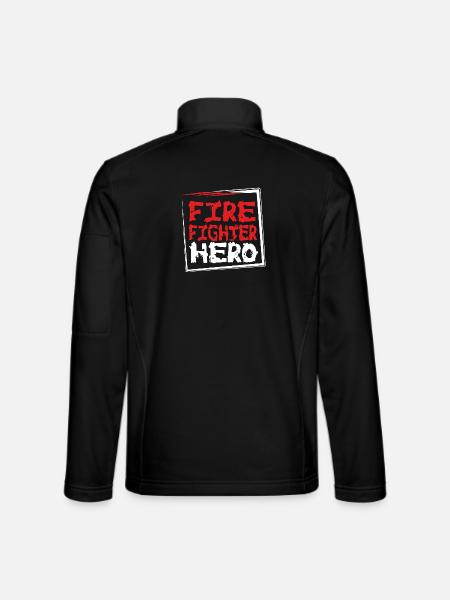 POMPIER-HÉROS - Veste en tissu softshell Unisexe - noir