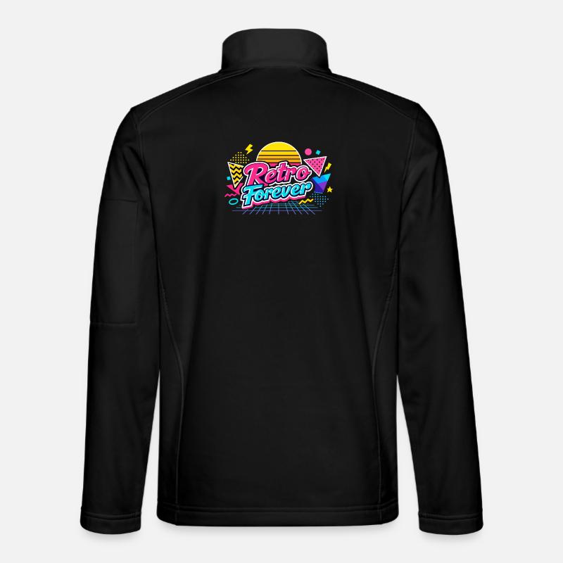 Retro Forever Neon 80er Vibe - Unisex Softshelljacke - Schwarz