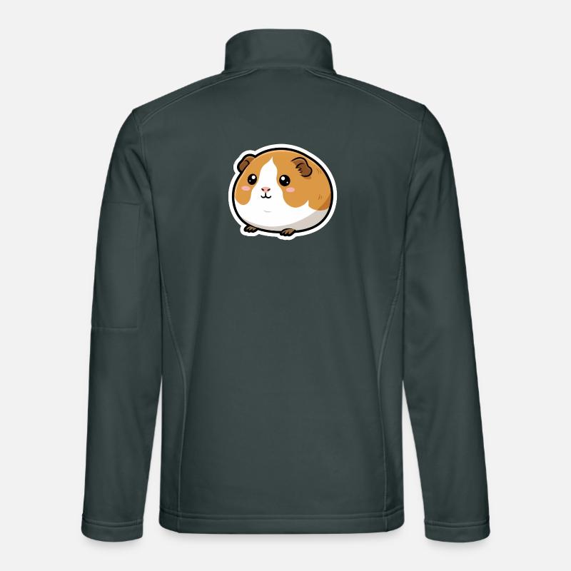 Autocollant tête de cochon d’Inde Veste en tissu softshell Unisexe