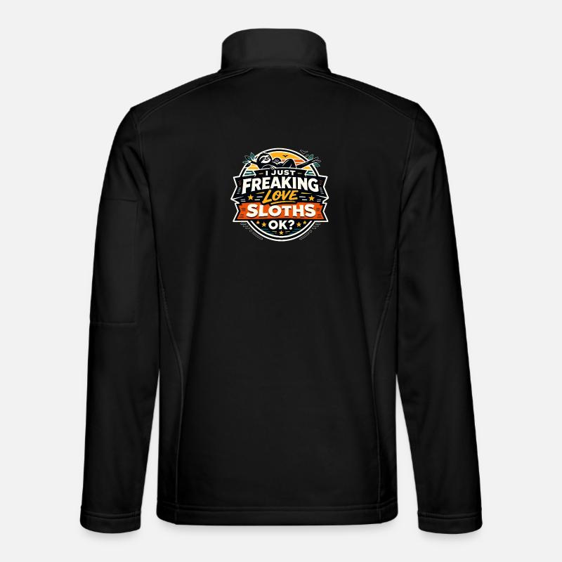 I Just Freaking Love Sloths - Unisex Softshell Jacket - black