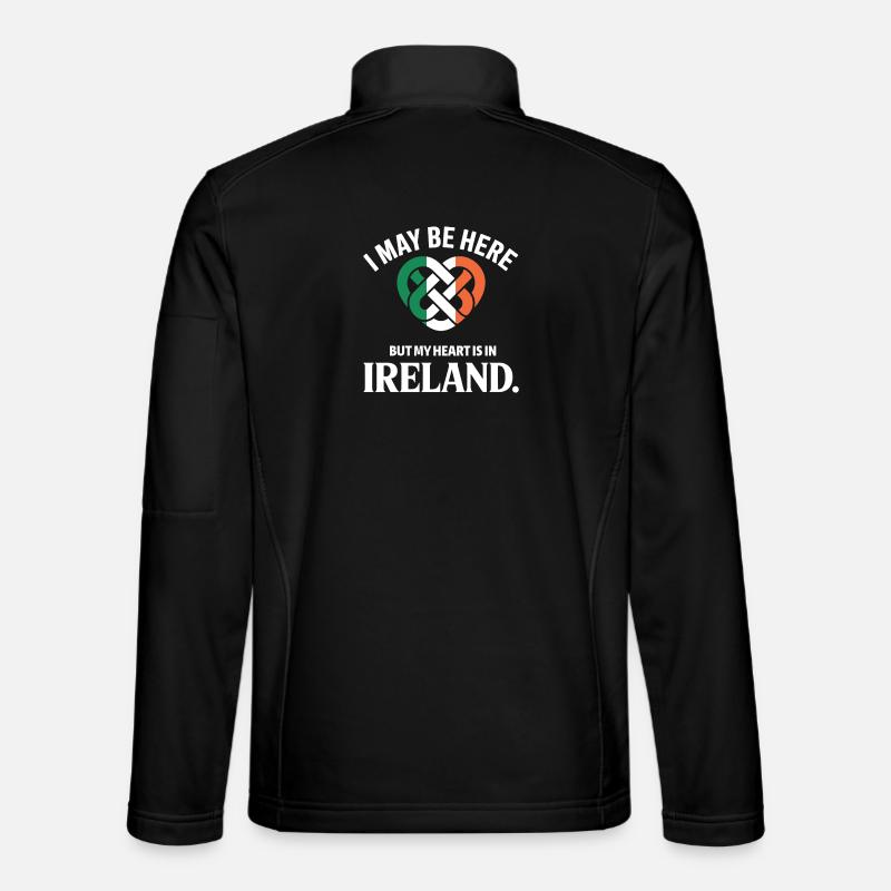 Irish Heart Celtic Knot Pride - Unisex Softshell Jacket - black