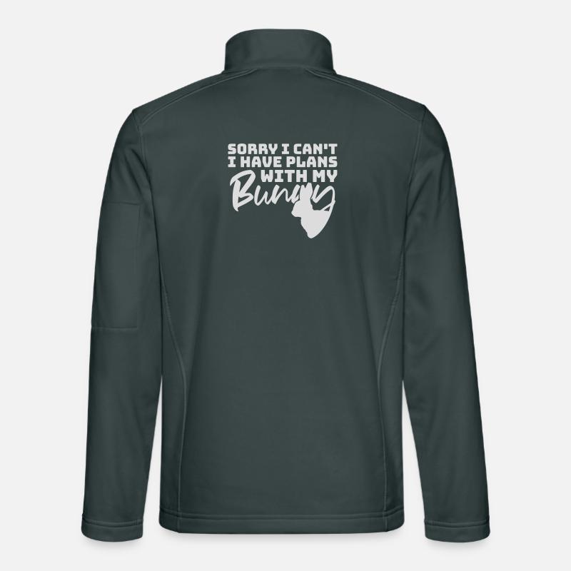 Sorry I Can't I Have Plans With My Bunny Hase Logo Unisex Softshelljacke