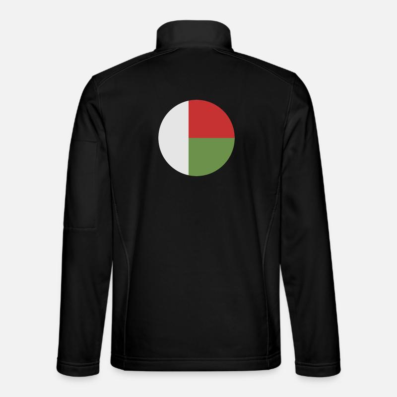 Round Madagascar flag - Unisex Softshell Jacket - black