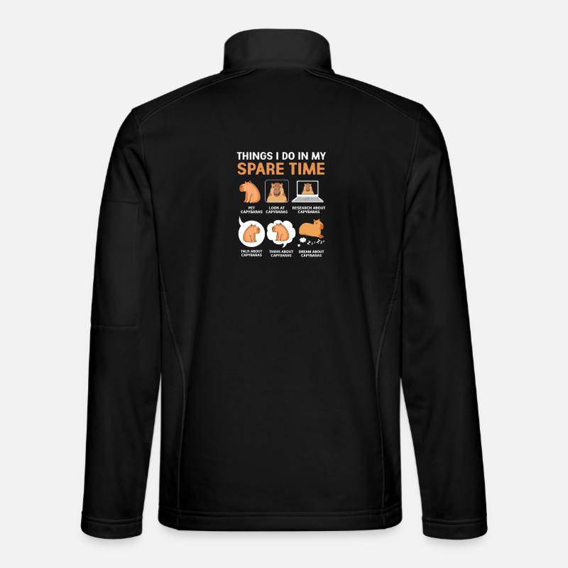 Capybara Capibara - Unisex Softshelljacke - Schwarz