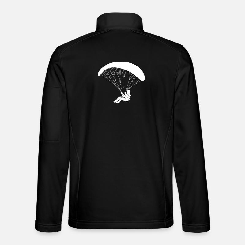 Minimalist Skydiving Paragliding - Unisex Softshell Jacket - black