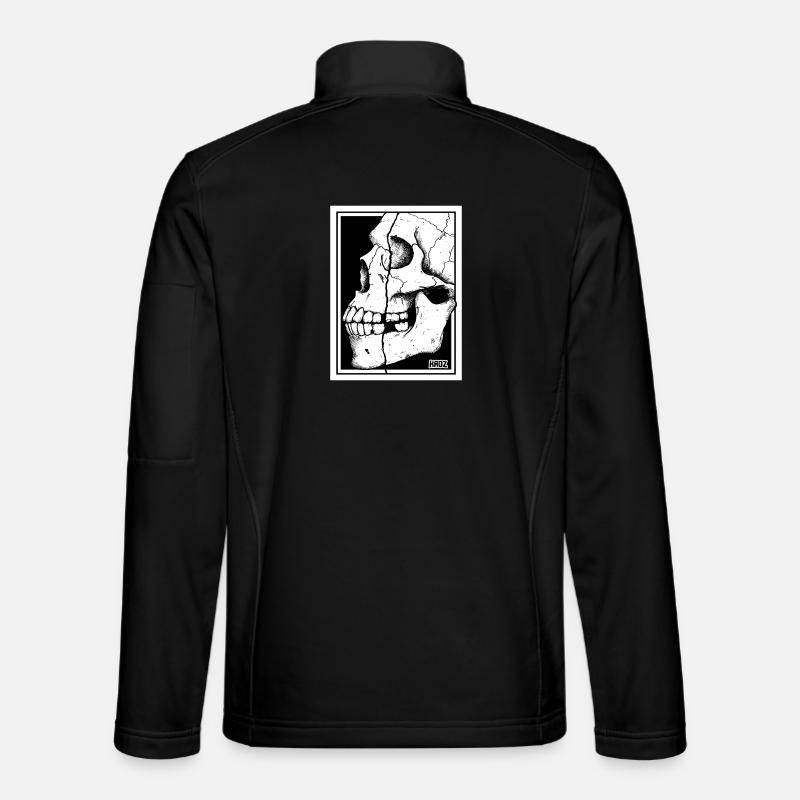 Portrait du crâne brisé - Veste en tissu softshell Unisexe - noir