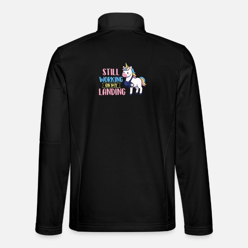 Arbejder stadig på min landingsarm-genopretning - Unisex softshelljakke - sort
