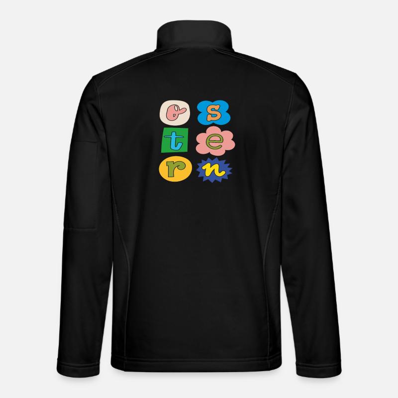 Colorful Easter Letters Unisex Softshell Jacket