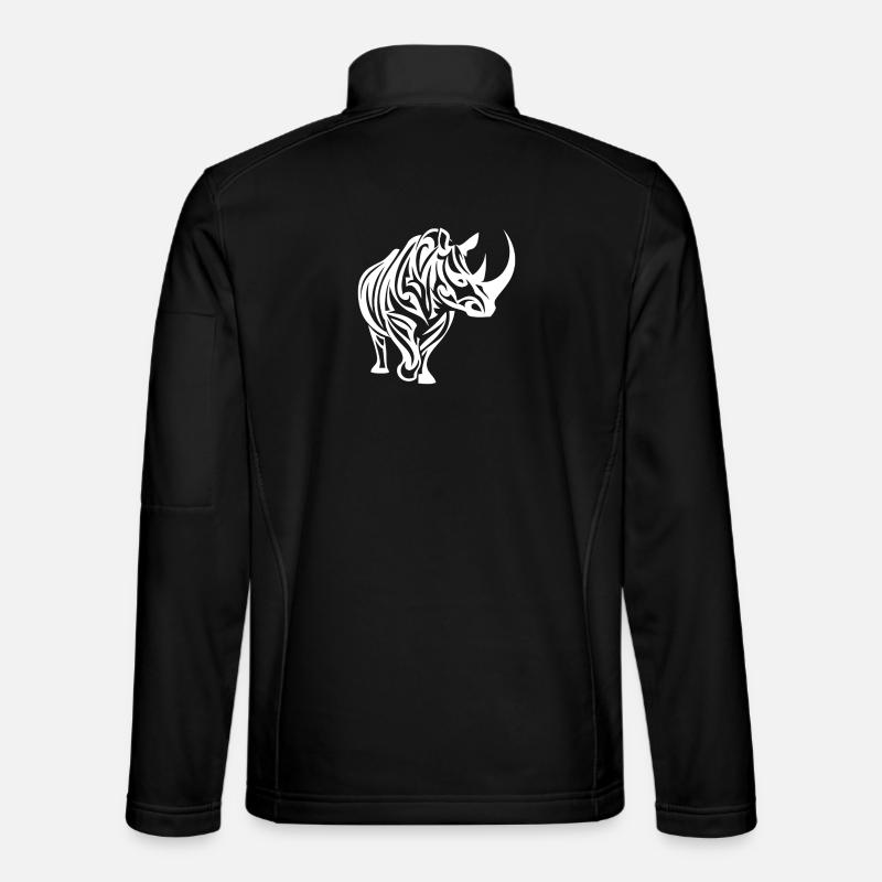 Zebra Linienkunst Tribal - Unisex Softshelljacke - Schwarz