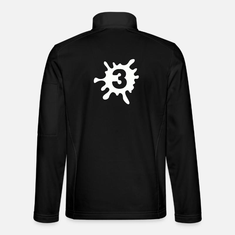 klecks_3- - Unisex Softshelljacke - Schwarz