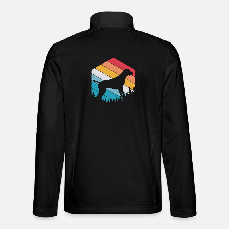 German Pointer Hund Deutsch Kurzhaar - Unisex Softshelljacke - Schwarz